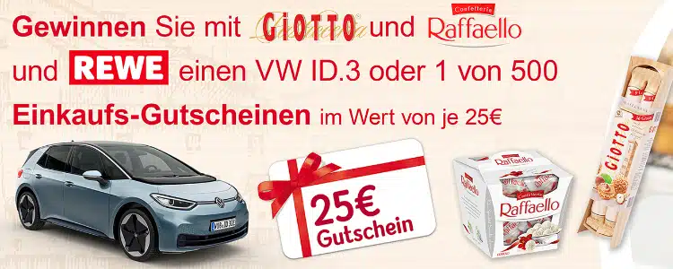 VW ID.3 bei REWE und Ferrero gewinnen