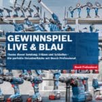 Bosch Pro Live & Blau Gewinnspiel: Werkzeug abräumen