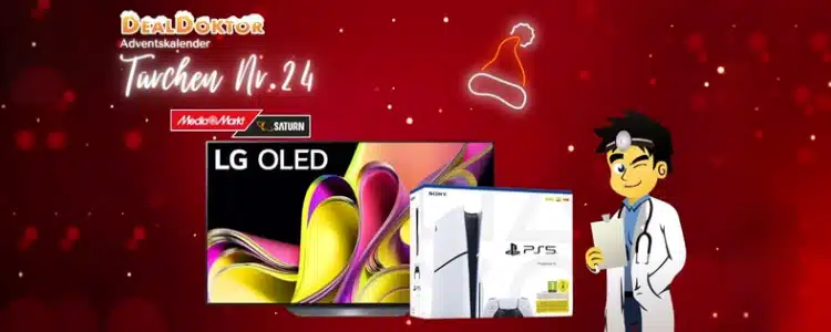 DealDoktor Türchen 24; PS5 + OLED-TV gewinnen