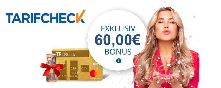 Sylvie Meis freut sich; 60€ Bonus; TarifCheck