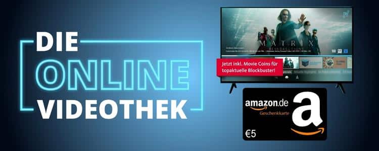 Freenet-Video + 5€ Amazon-Gutschein