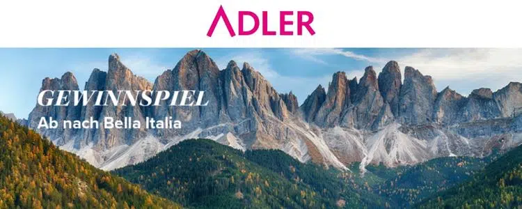 Adler verlost Italien-Reise