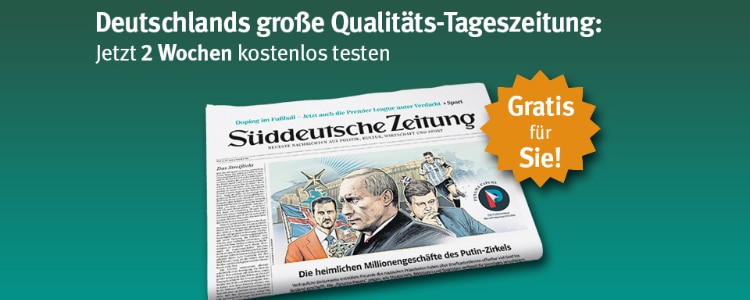 Süddeutsche Zeitung 2 Wochen kostenlos testen