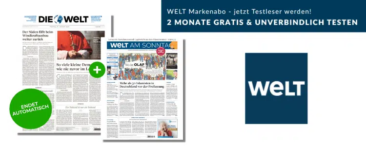 Die Welt 2 Monate kostenlos testen