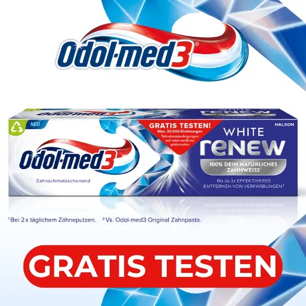 Odol Med 3 Brilliant White Gratis Testen Odol-med3 gratis testen: Cashback für WHITE RENEW