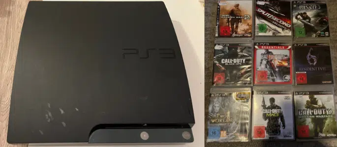 PlayStation 3 mit diversen Spielen