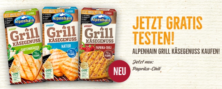 Grill-Käse von Alpenhain gratis testen