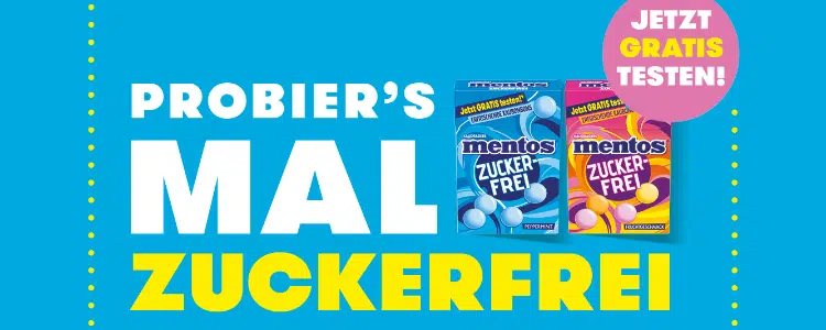 Mentos zuckerfrei gratis testen