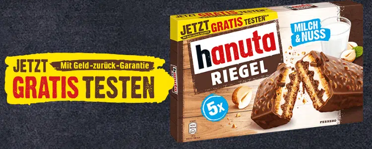 hanuta Riegel gratis testen