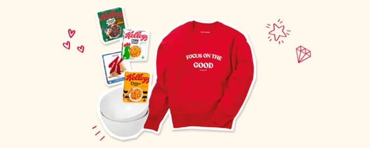Kellogg's Gewinnspiel: Cerealien, Sweater + Frühstücksschalen
