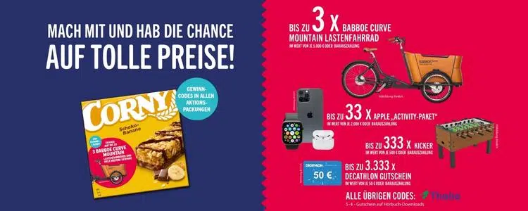 Corny-Gewinnspiel mit tollen Preisen