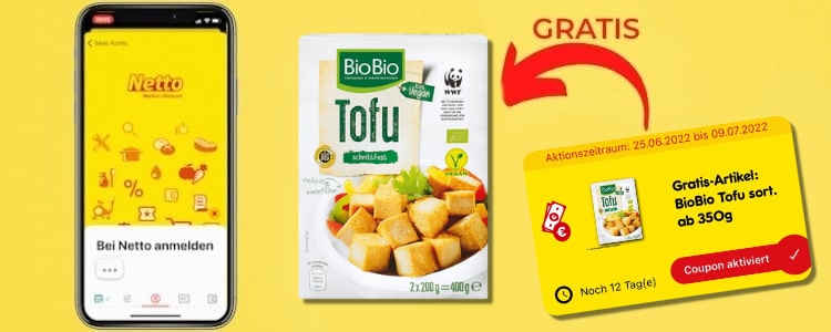 Gratis Tofu bei Netto