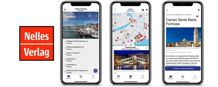 Kostenlose Reiseführer-App vom Nelles Verlag