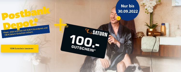 100€ Saturn-Gutschein für Postbank-Depot