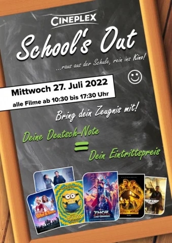 School's Out-Event im Cineplex in Reutlingen