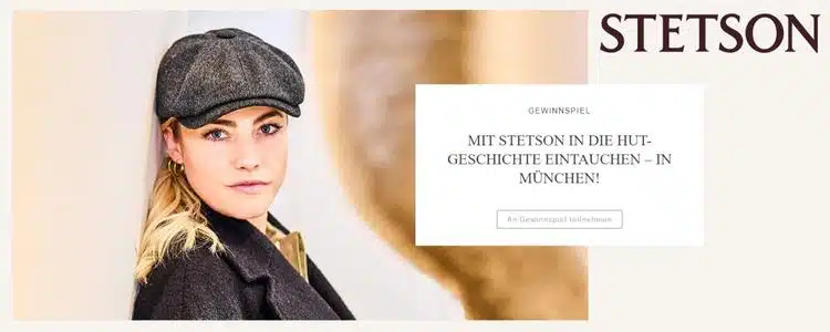 Stetson Europe Gewinnspiel Reise nach München gewinnen; Städtetrip