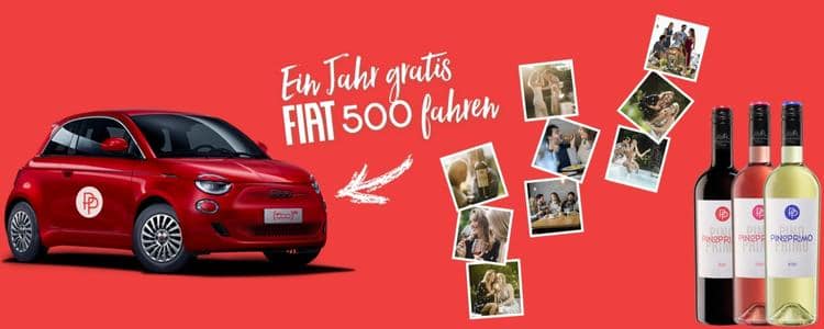 PinoPrimo: FIAT 500 ein Jahr gratis fahren