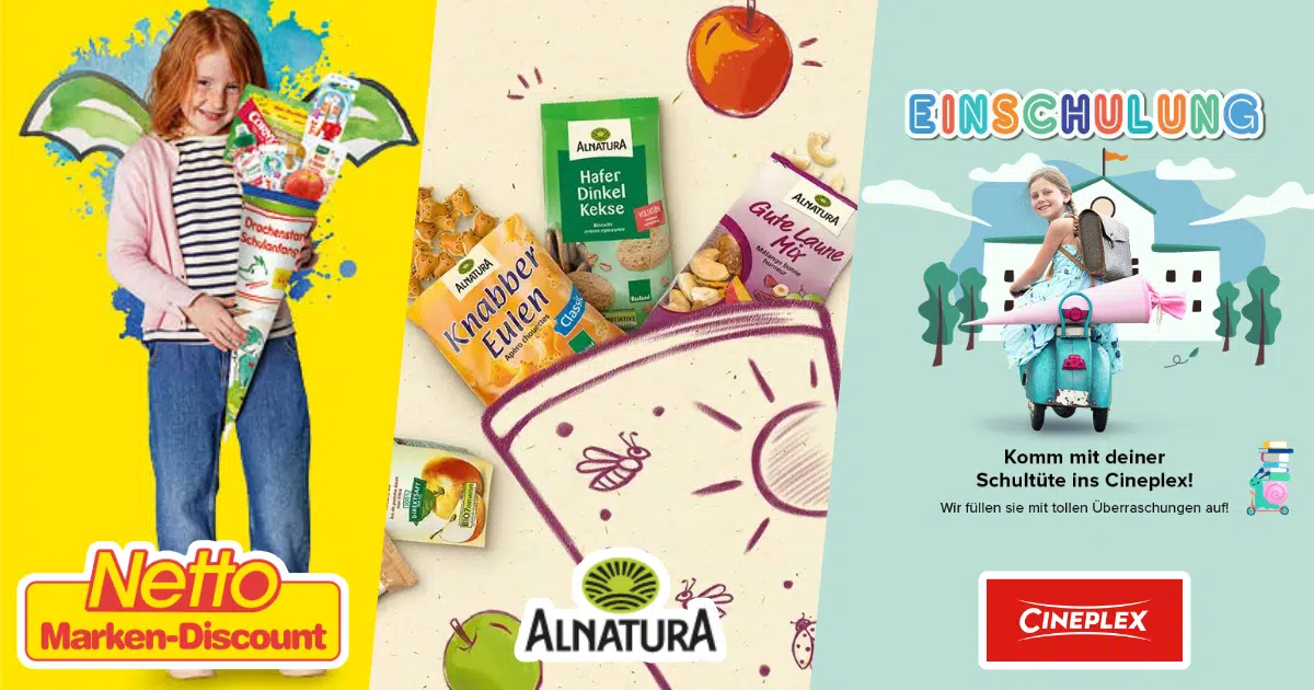 Schultüte gratis befüllen lassen & Geschenke zum Schulanfang abstauben