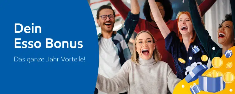 Esso Bonus; Menschen freuen sich