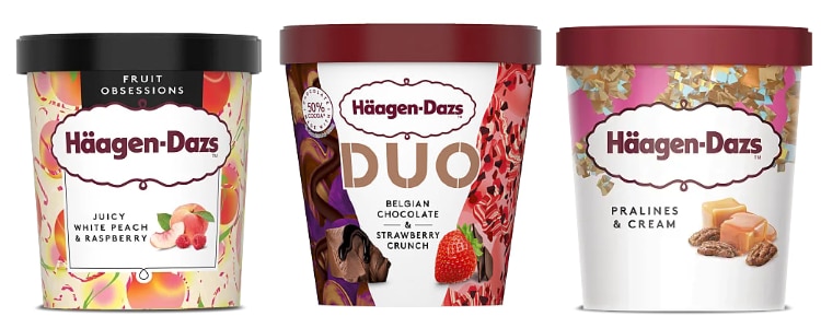 Häagen-Dazs Eiscreme gratis testen: Becher, Mini-Cups + Multipacks
