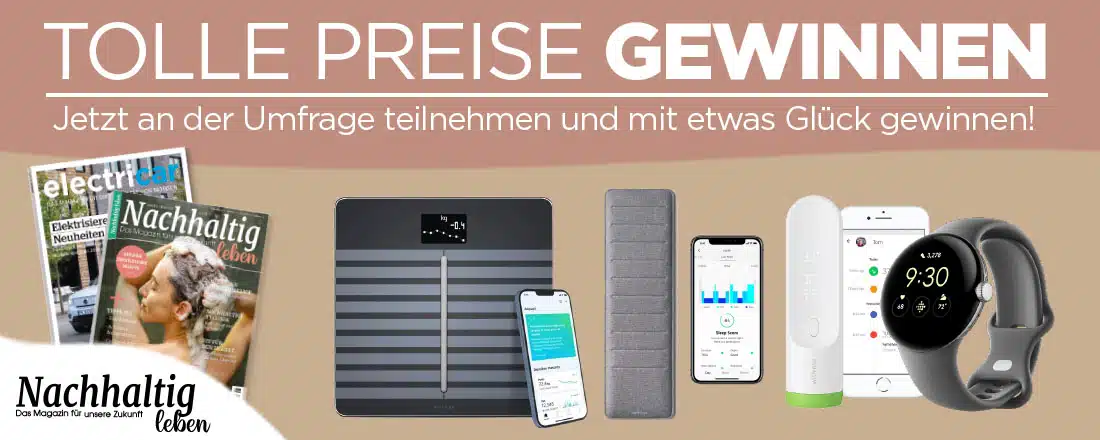 Nachhaltig leben-Gewinnspiel; Gesundheitsgadgets