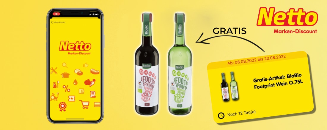 Netto Marken-Discount App; Footprint Wein; Coupon;