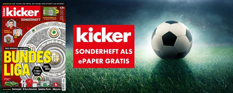Das ePaper des kicker Sonderhefts gratis sichern