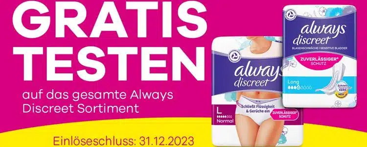 always discreet gratis testen