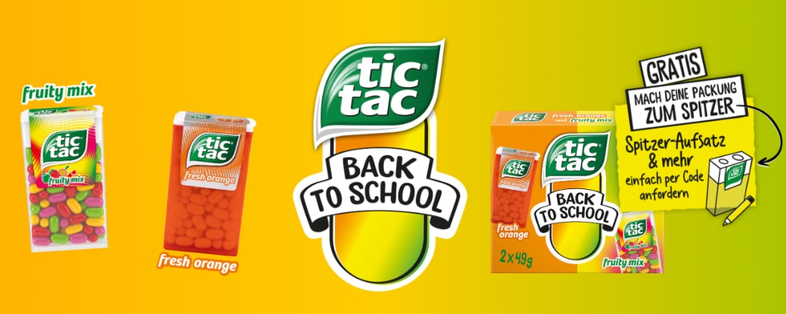 tic tac Back-to-School-Aktion