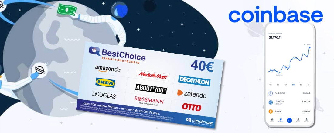 Coinbase Bonus-Deal: 40€ BestChoice-Gutschein