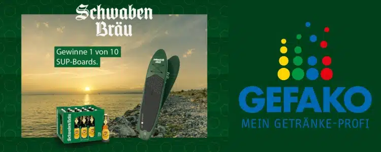 Stand Up Paddle gewinnen mit GEFAKO und Schwaben Bräu