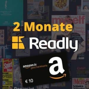 Readly 2 Monate gratis + 10€ Amazon-Gutschein
