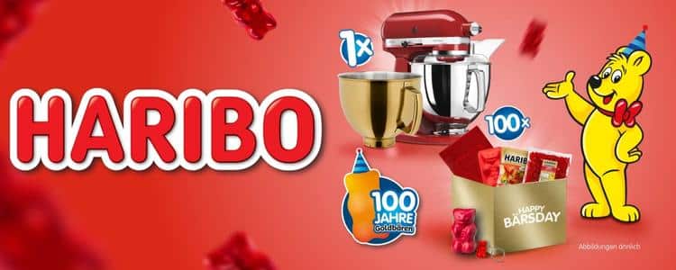 Haribo gewinnspiel Jubiläum 100 Jahre; KitchenAid, Überraschungspaket