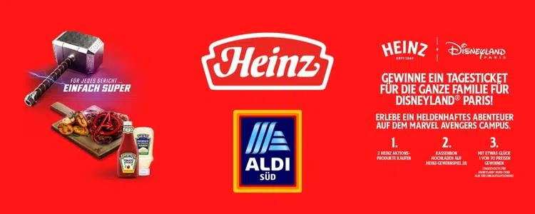Heinz und ALDI Süd verlosen Tickets für das Disneyland Paris