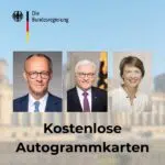 Gratis Autogrammkarten der Bundesregierung