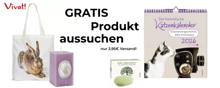 Gratis Produkt beim Onlinehsop vivat aussuchen; Seifen, Kalender