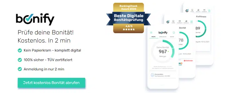 bonify: gratis Bonitätsauskunft