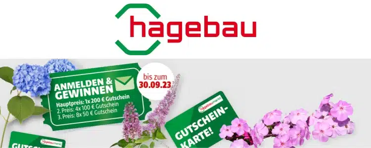 Hagebaumarkt Gewinnspiel: Für den Newsletter anmelden und Gutscheine gewinnen