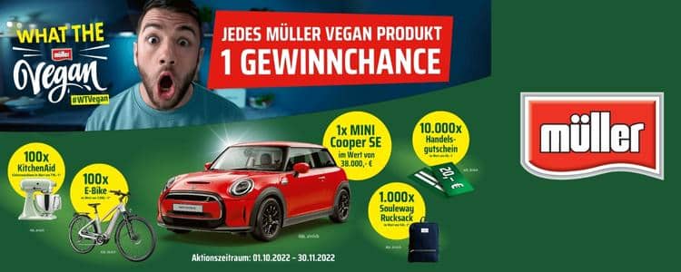 Müller VEGAN-Produkte kaufen und gewinnen