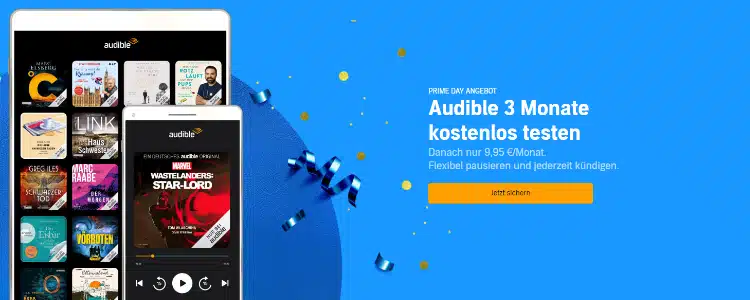 Audible bis zu 3 Monate gratis testen