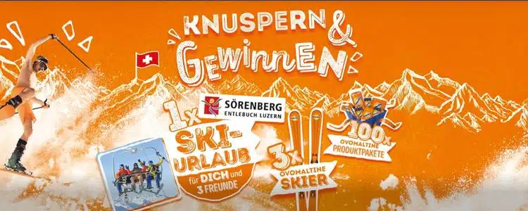 Ovomaltine Gewinnspiel Ski-Urlaub gewinnen