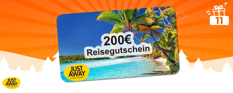 200€ Just Away-Reisegutschein gewinnen