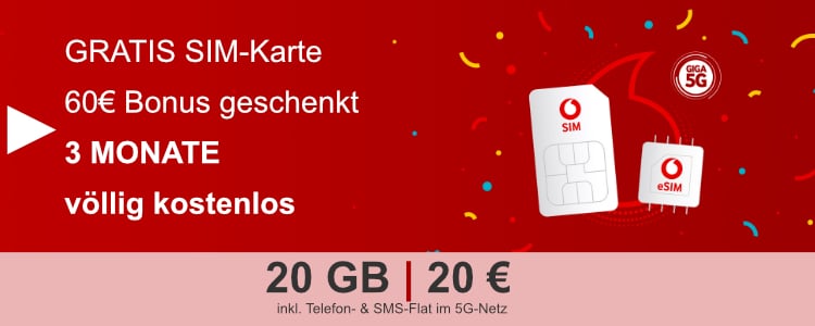 Vodafone 60€ Bonus