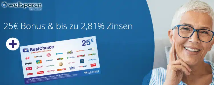 weltsparen Bonus-Deal