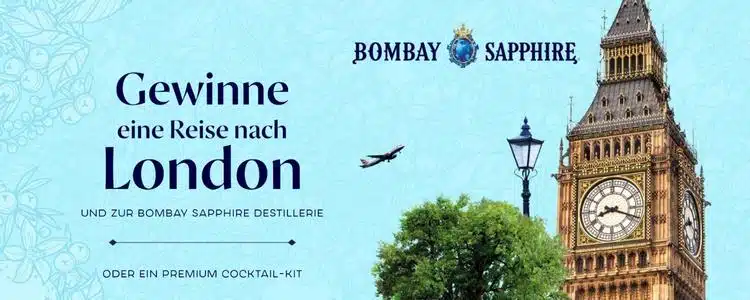 Bombay Sapphire verlost London-Reise