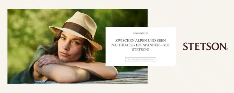 Stetson Europe Gewinnspiel Urlaub im Allgäu