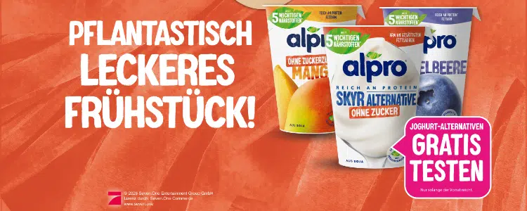 alpro Joghurtalternative gratis testen