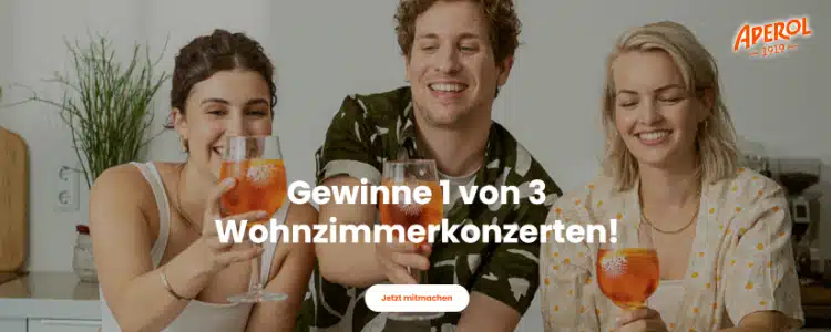 Aperol verlost Wohnzimmer-Konzerte