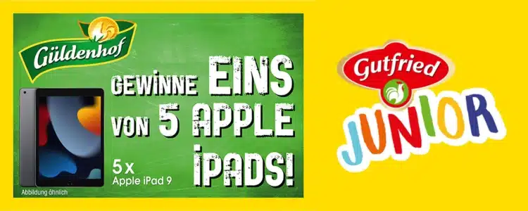 Gutfried Junior verlost Apple iPad 9. Generation