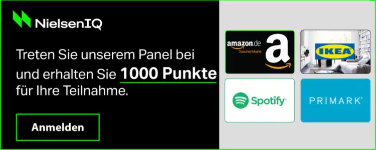 Nielsen IQ 1.000 Punkte zur Anmeldung